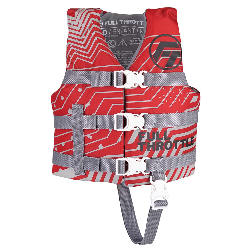 Full Throttle Child Nylon Life Jacket  Red 11220010000122