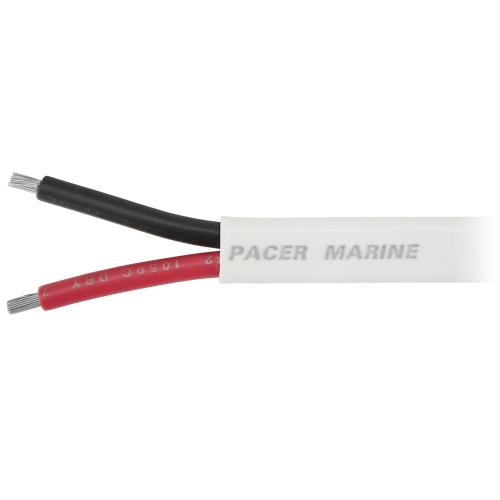 Pacer 142 AWG Duplex Cable  Flat Cable  RedBlack  100 W142DC100