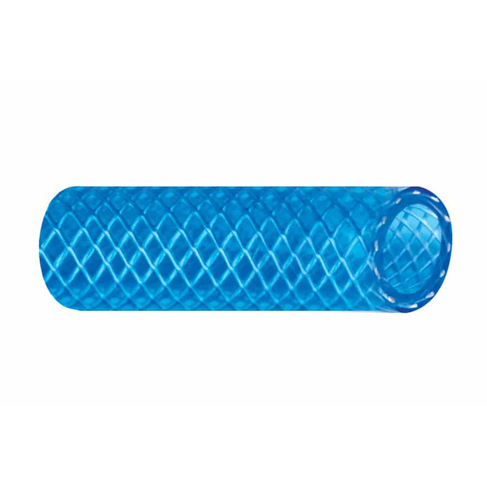 Trident Marine 12 x 50 Boxed Reinforced PVC FDA Cold Water Feed Line Hose  Drinking Water Safe  Translucent Blue 1650126