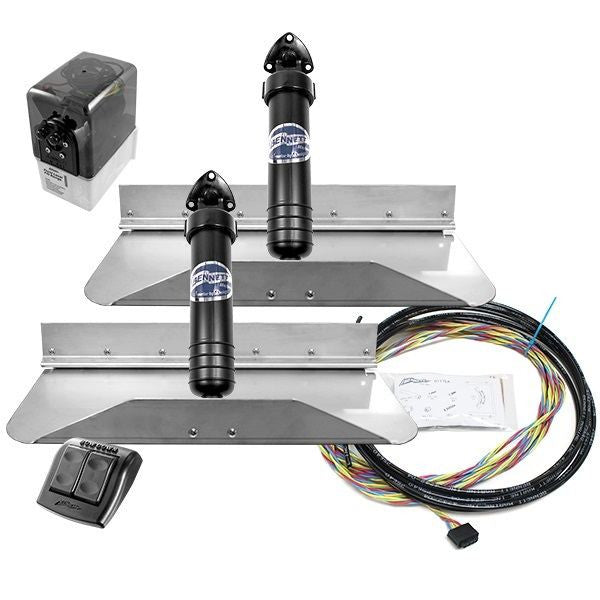 Bennett Marine Performance Hydraulic Trim Tab Kit 12" x 9" w/Euro Style Controls BEN-129E