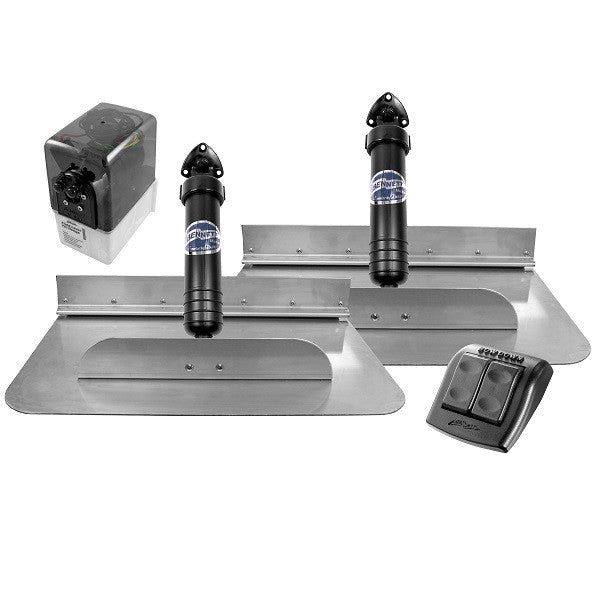Bennett Marine Performance Complete 18" x 12" Hydraulic Trim Tab Kit w/Euro-Style Rocker Trim Switch BEN-1812E