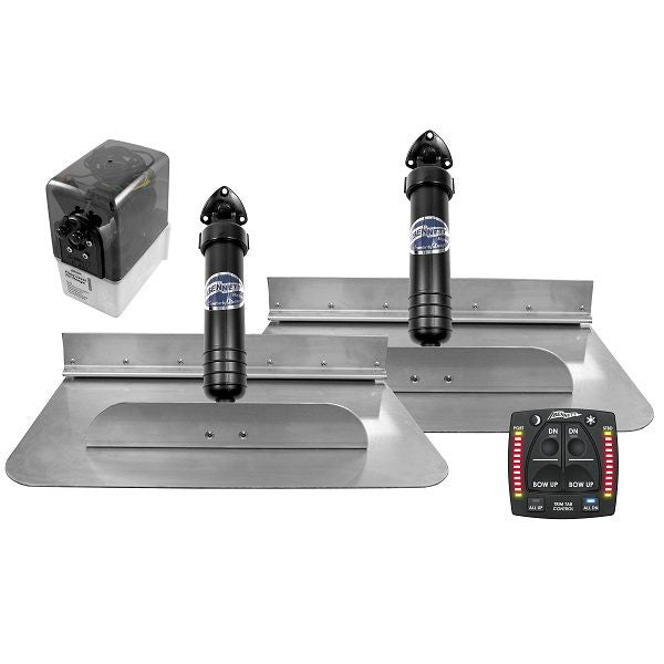 Bennett Marine Trim Tabs 18" x 12" Hydraulic Trim Tab Kit w/ All-in-One Control BEN-1812OBI