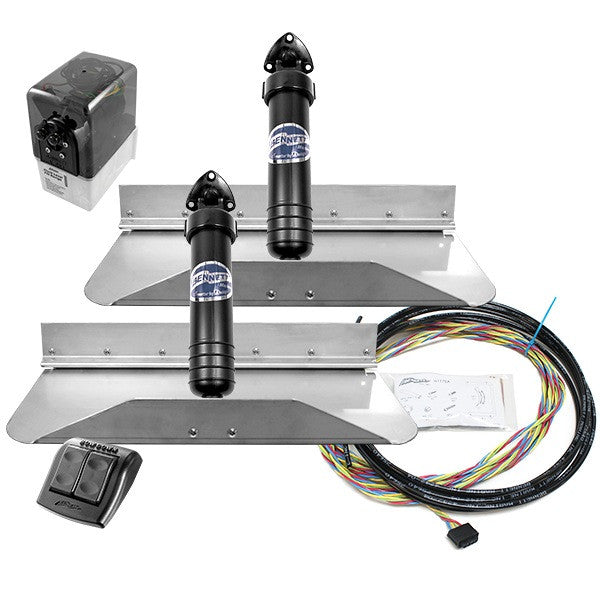 Bennett Marine Trim Tabs Hydraulic Trim Tab Kit 18" x 9" w/Euro Style Controls BEN-189E
