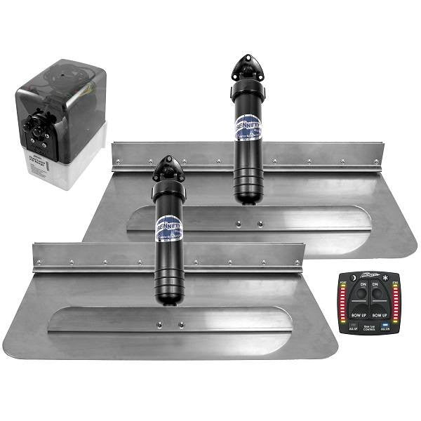 Bennett Marine Trim Tabs 24" x 12" Hydraulic Trim Tab Kit w/ All-in-One Control BEN-2412OBI