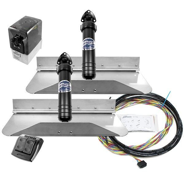 Bennett Marine Trim Tabs Hydraulic Trim Tab Kit 24" x 9" w/Euro Style Controls BEN-249E