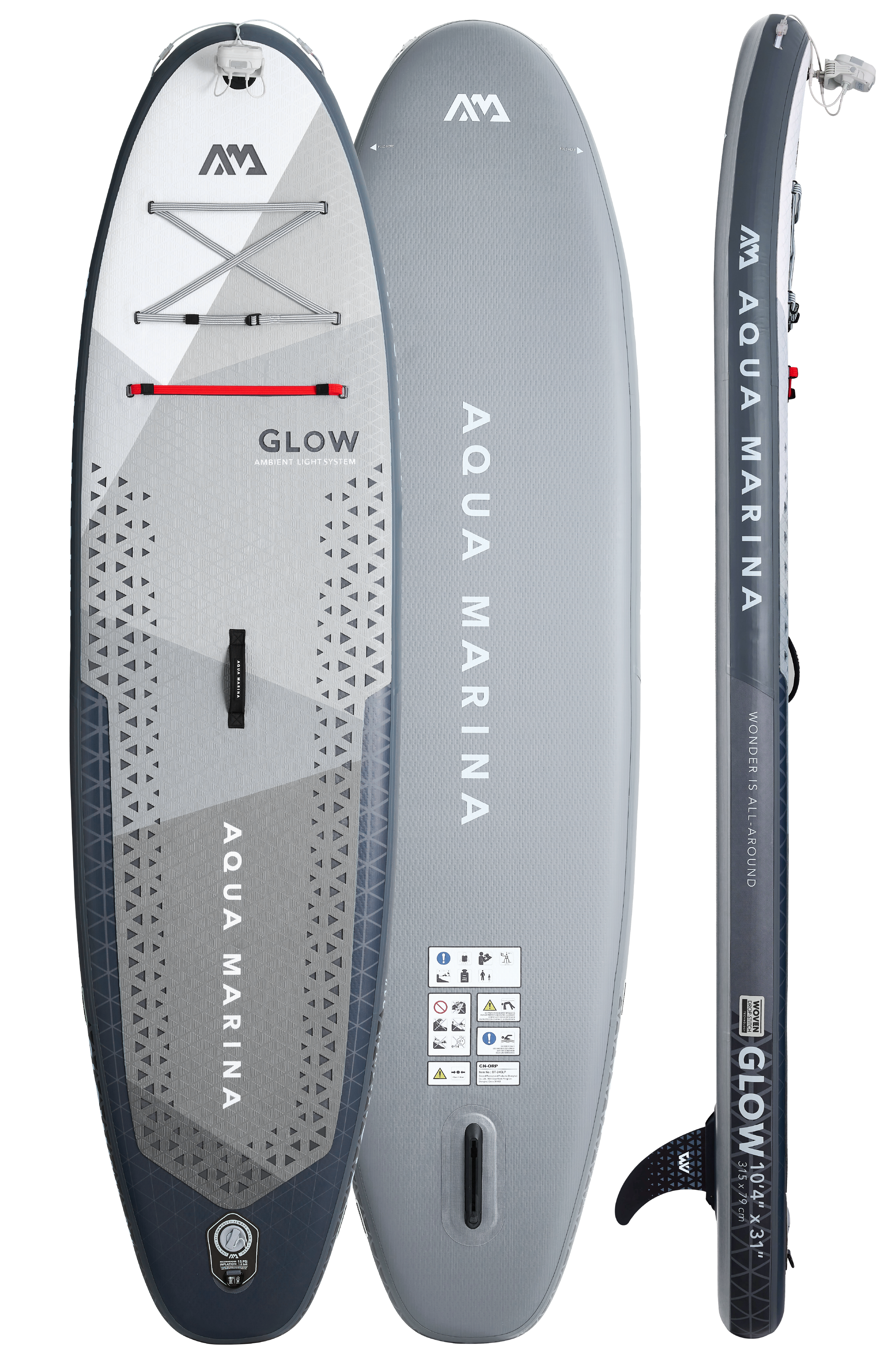 AQUAMARINA Glow 10'4" Luminous Inflatable Stand-Up Paddle Board BT-24GL