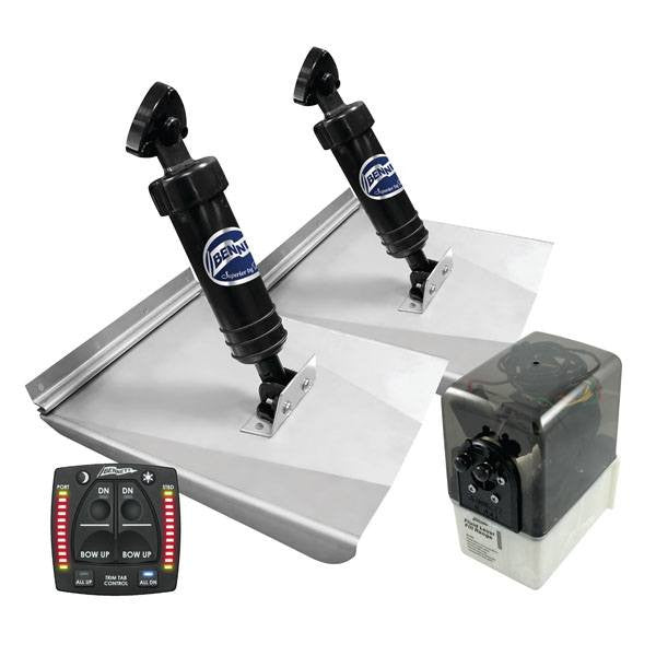 Bennett Marine Trim Tabs Sport 10" x 12" Hydraulic Trim Tab Kit w/ All-in-One Control BEN-M120OBI
