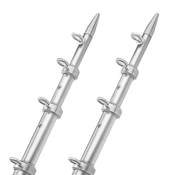 Taco Marine Fishing Outriggers 15' Tele-Outrigger - Silver/Silver TAC-OT-0542VEL15-HD