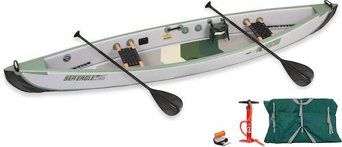 SEA EAGLE TC16 Travel Canoe Startup with Wood Seats Package TC16K_STW