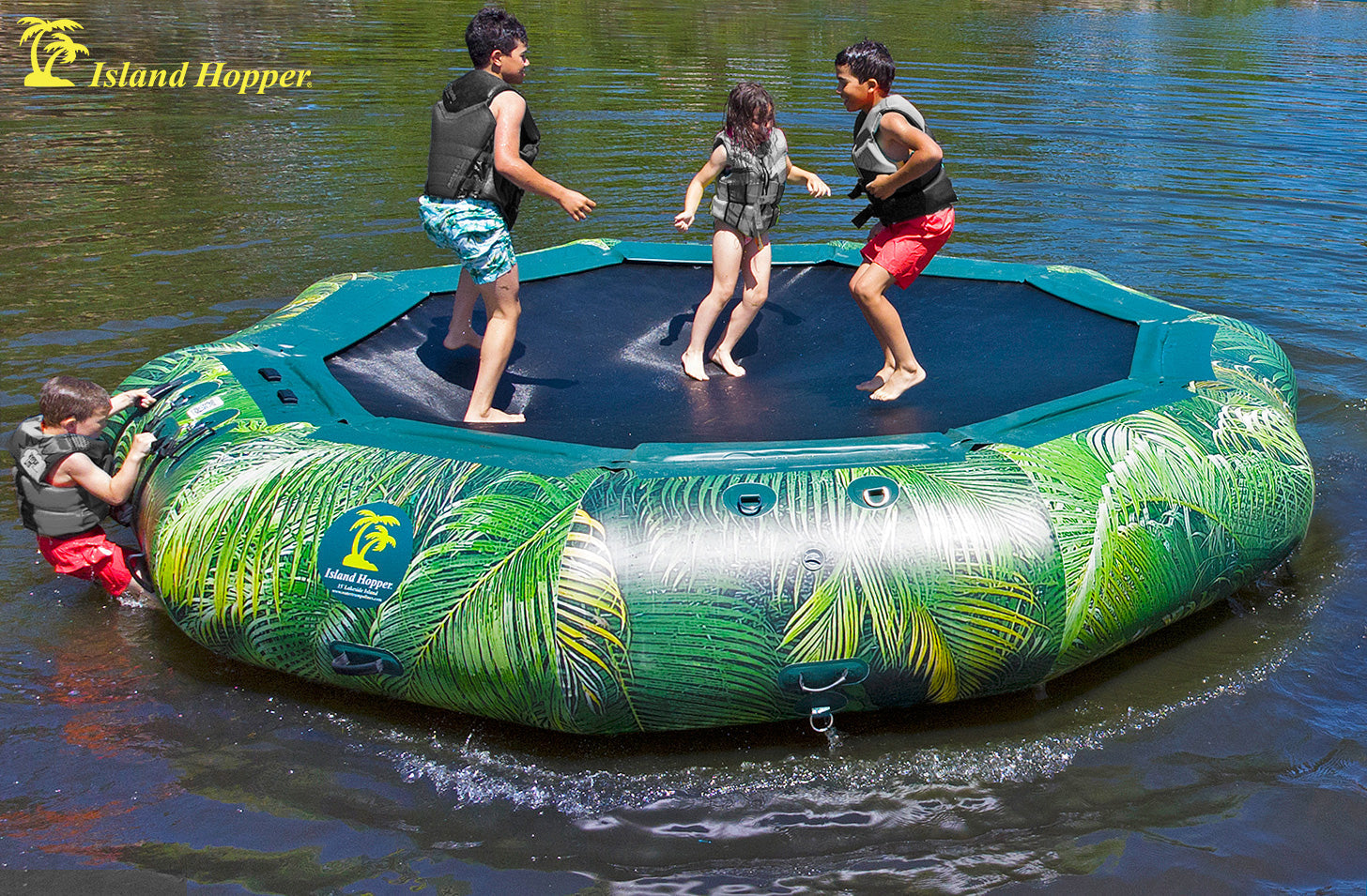 Island Hopper 15’ Lakeside Water Bouncer Graphics Series