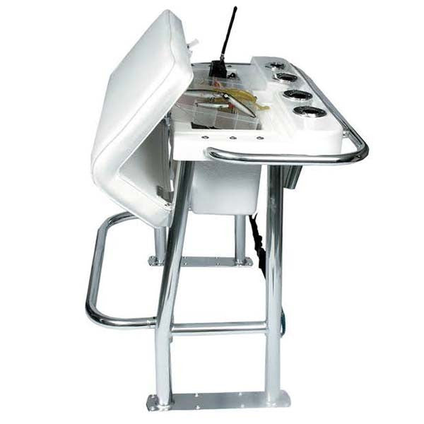 Taco Marine Offshore Boat Seats Neptune Premium Leaning Post w/ Fiberglass Storage TAC-L10-1001-1