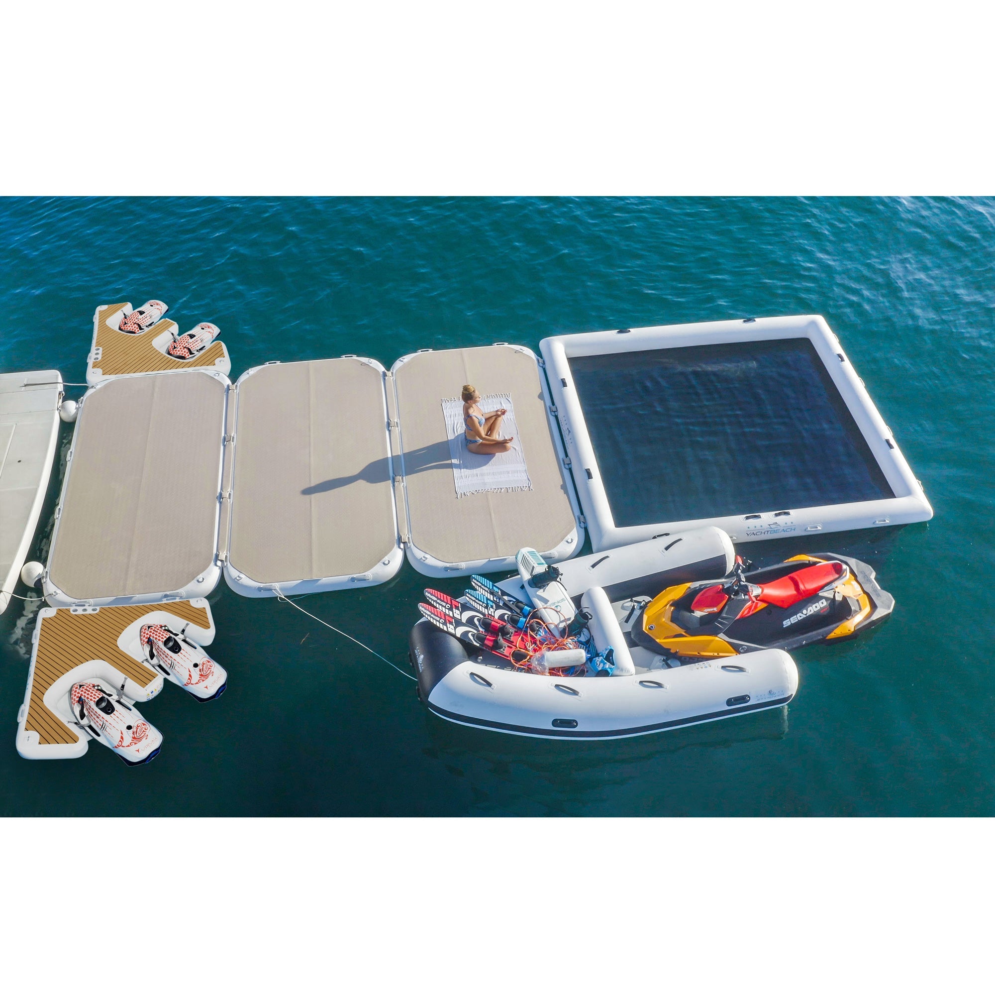 Yachtbeach 2.05 Multi Dock & Lounger Teak Double 6'8"