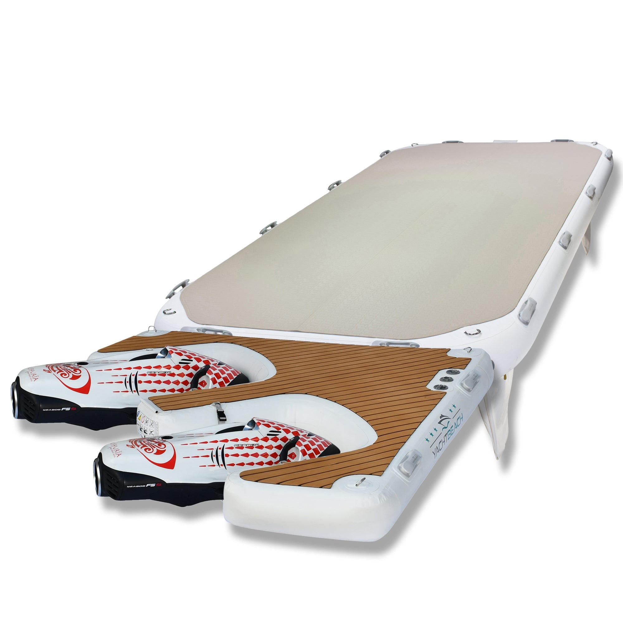 Yachtbeach 2.05 Multi Dock & Lounger Teak Double 6'8"