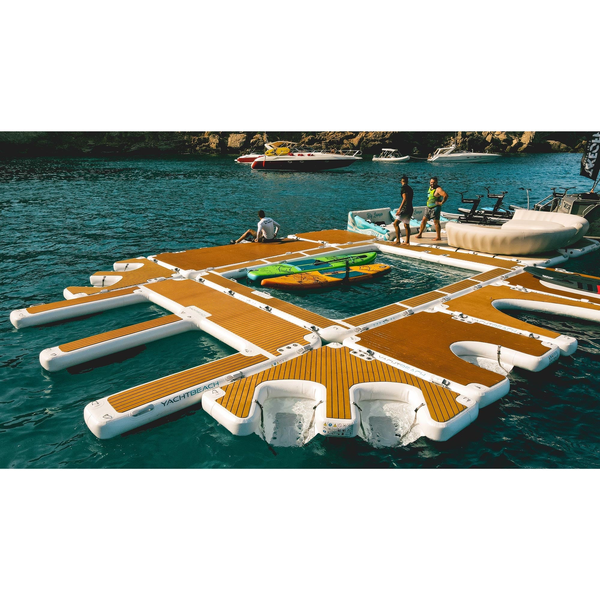 Yachtbeach 2.05 Multi Dock & Lounger Teak Double 6'8"