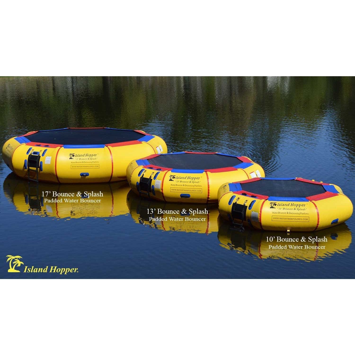 Island Hopper 10’ Bounce and Splash Padded Water Bouncer  10BNS