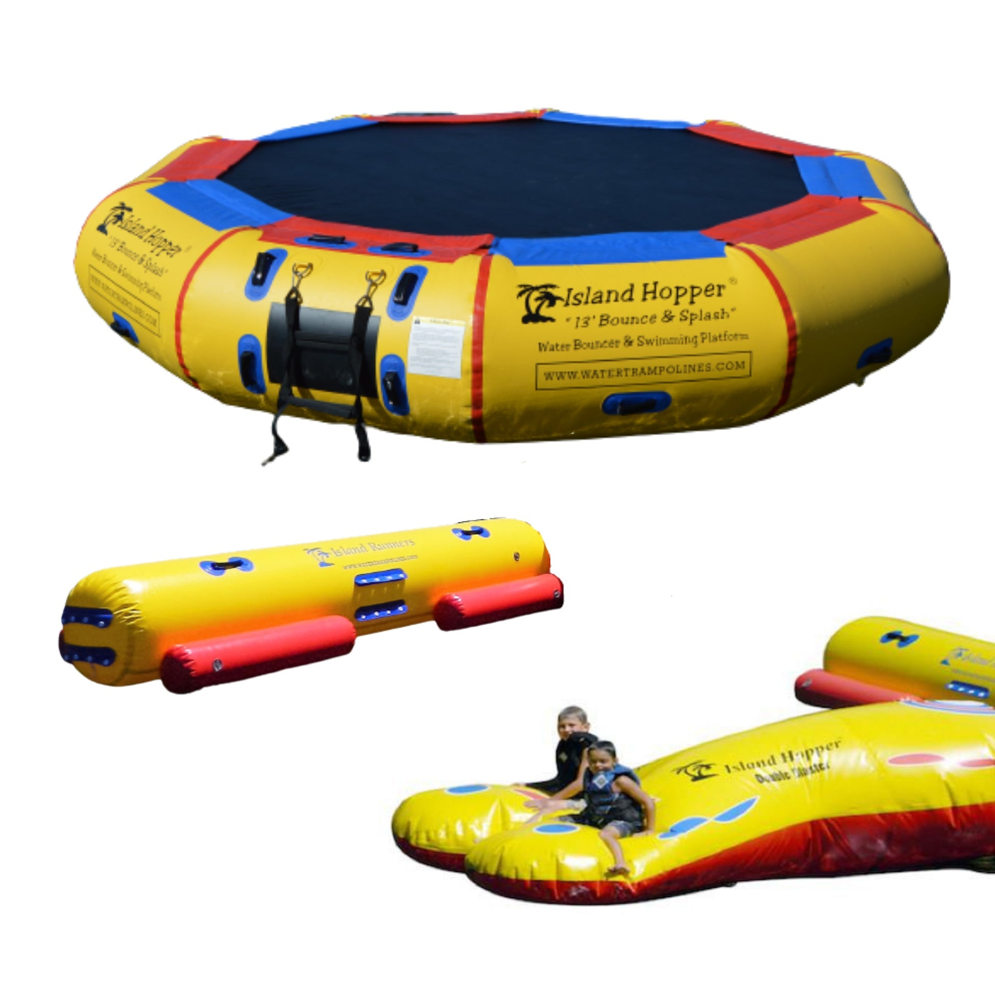 Island Hopper 13′ Bounce-N-Splash Padded Water Bouncer 13'BNS