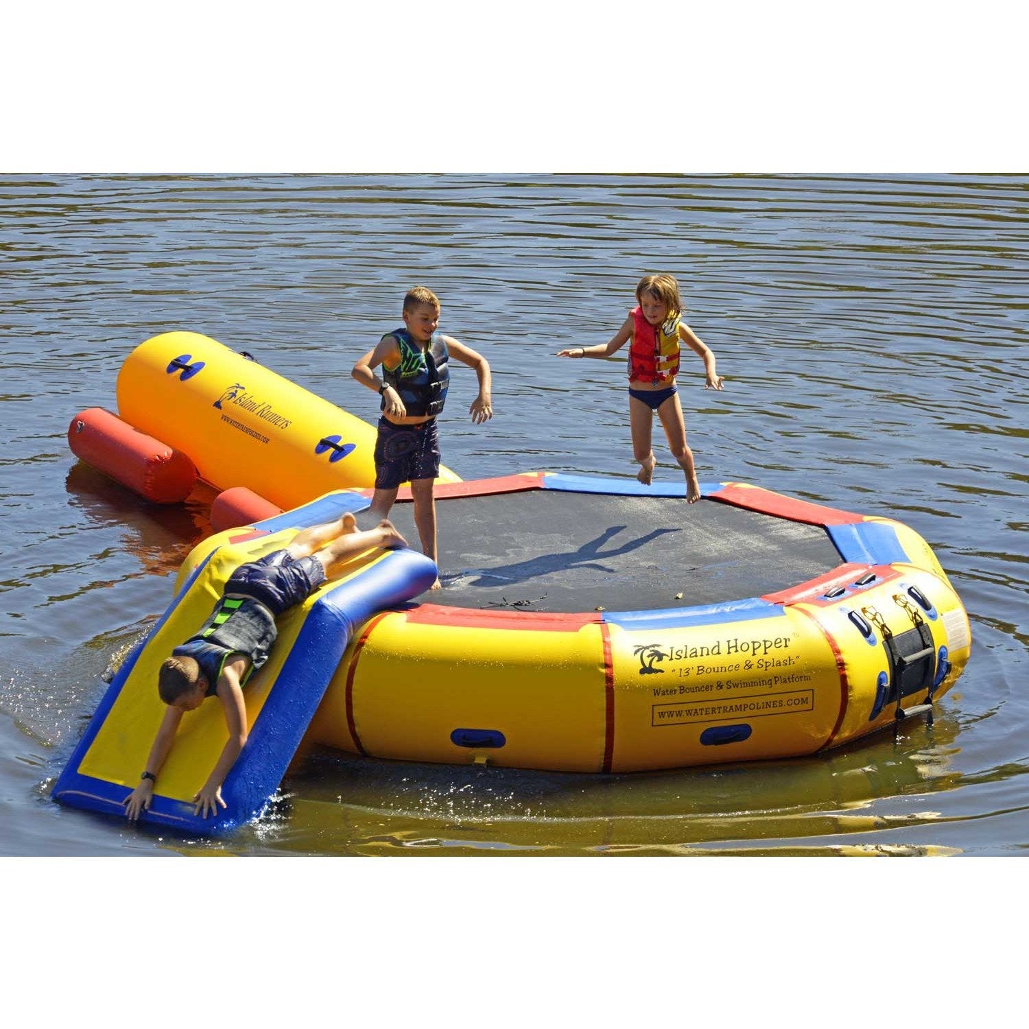 Island Hopper 13′ Bounce-N-Splash Padded Water Bouncer 13'BNS