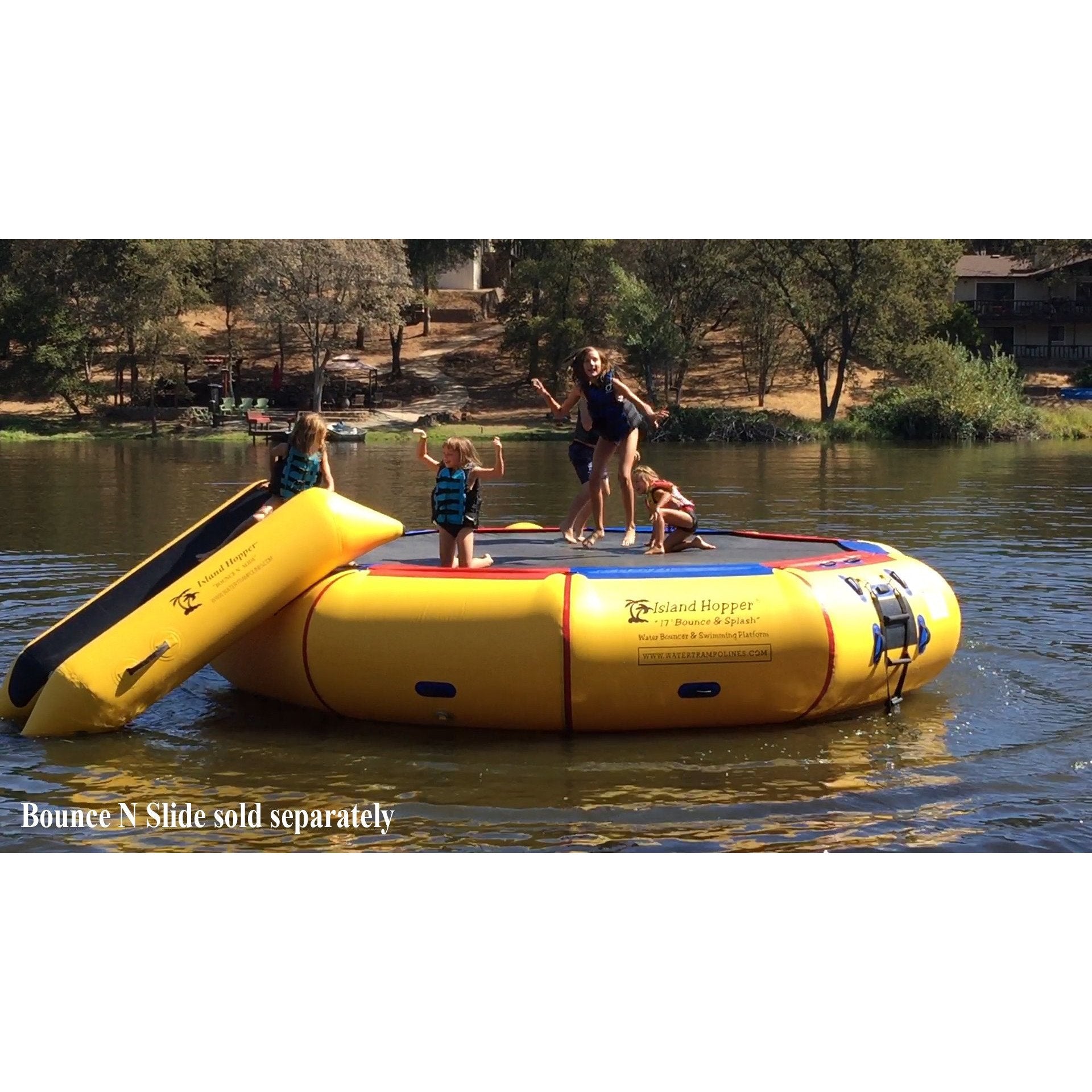 Island Hopper 17′ Bounce-N-Splash Padded Water Bouncer  17BNS