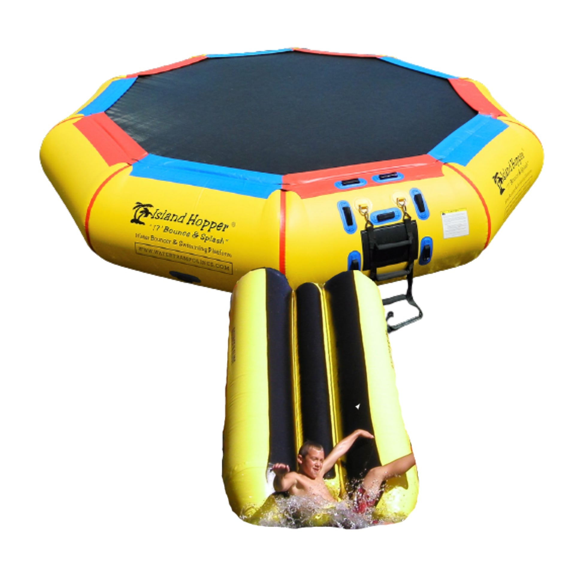 Island Hopper 17′ Bounce-N-Splash Padded Water Bouncer  17BNS