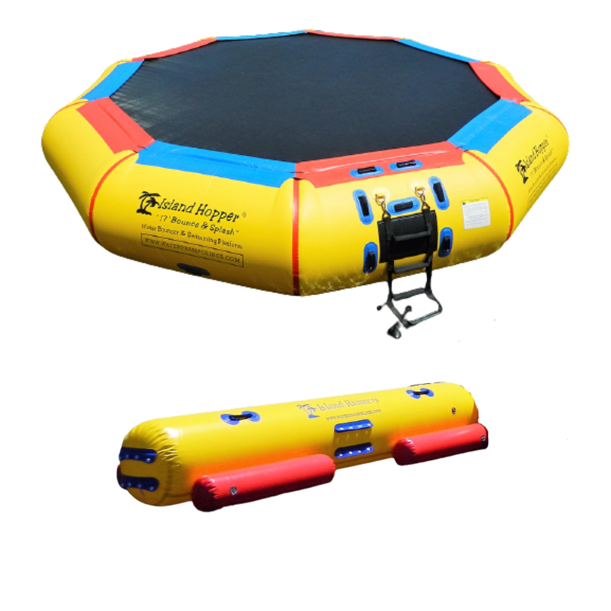 Island Hopper 17′ Bounce-N-Splash Padded Water Bouncer  17BNS