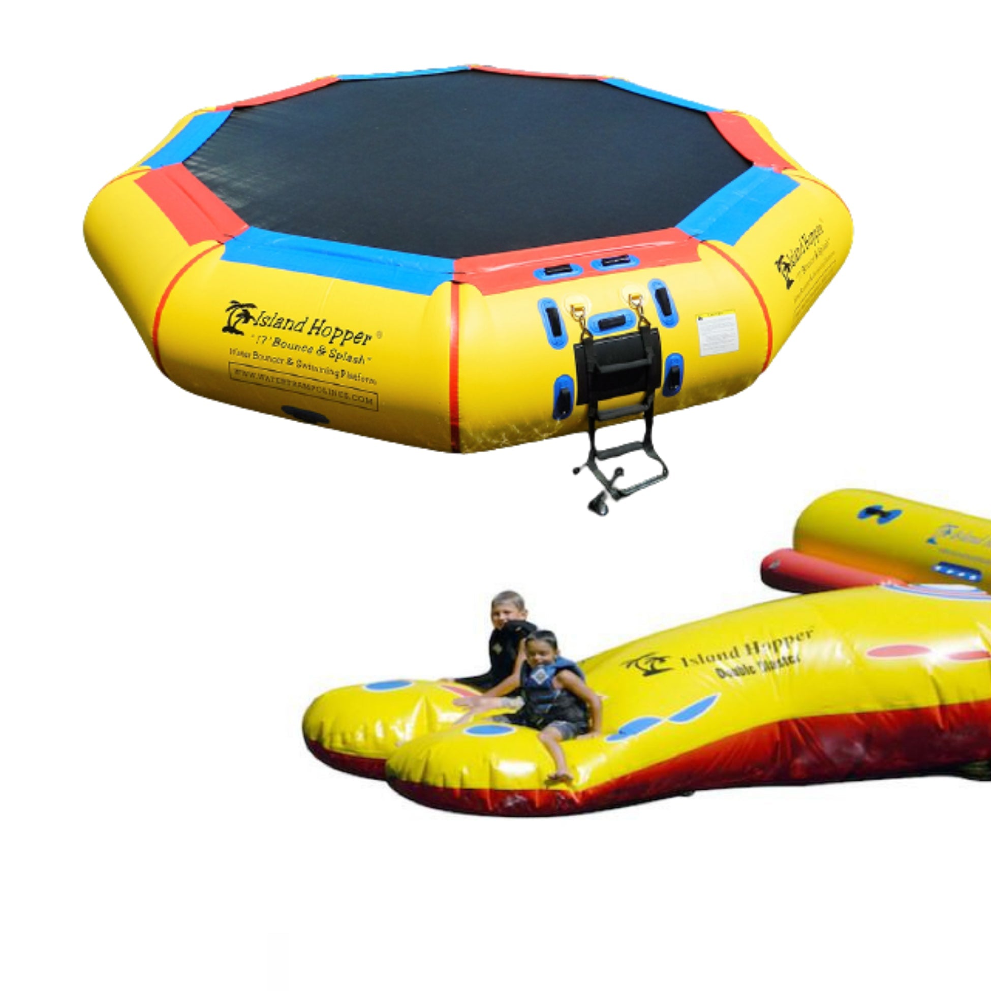 Island Hopper 17′ Bounce-N-Splash Padded Water Bouncer  17BNS
