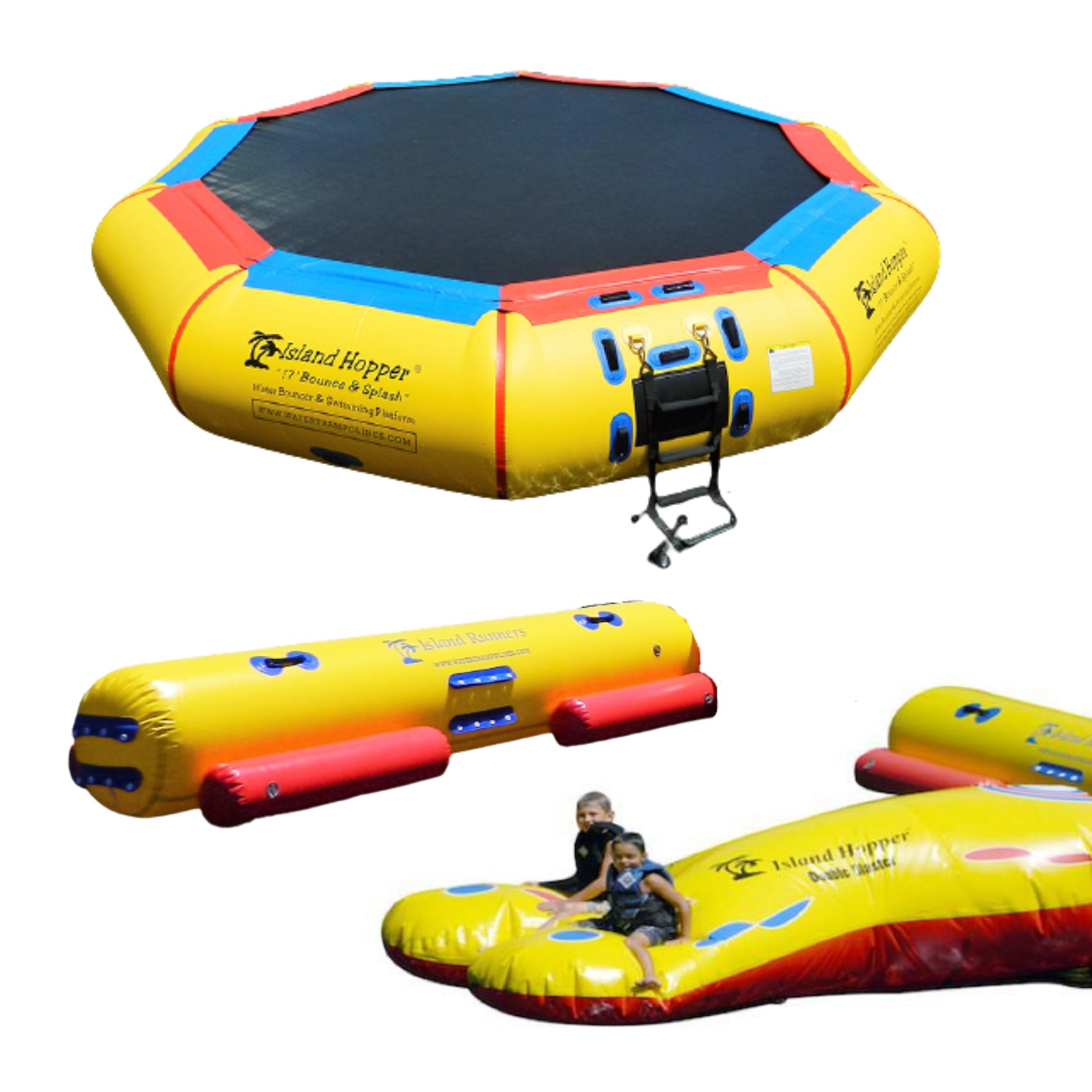 Island Hopper 17′ Bounce-N-Splash Padded Water Bouncer  17BNS